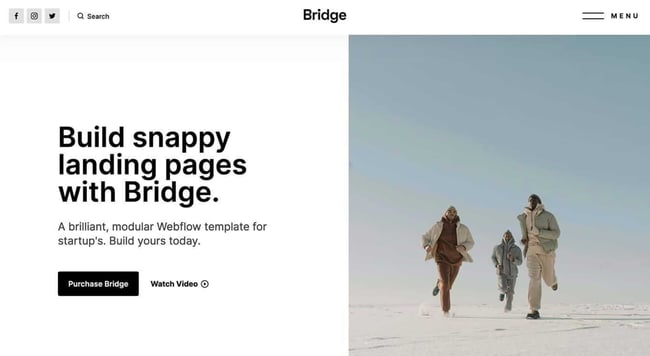 business website templates: bridge homepage sample 